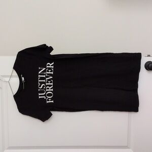 Justin Bieber FOREVER t-shirt dress Size 6 H&M